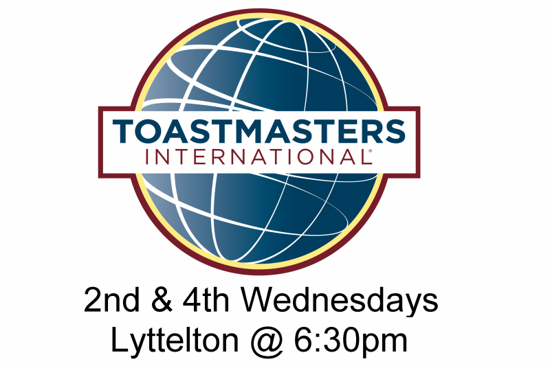 Bay Harbour Toastmasters Lyttelton 6:30pm 2nd & 4th Wednesdays