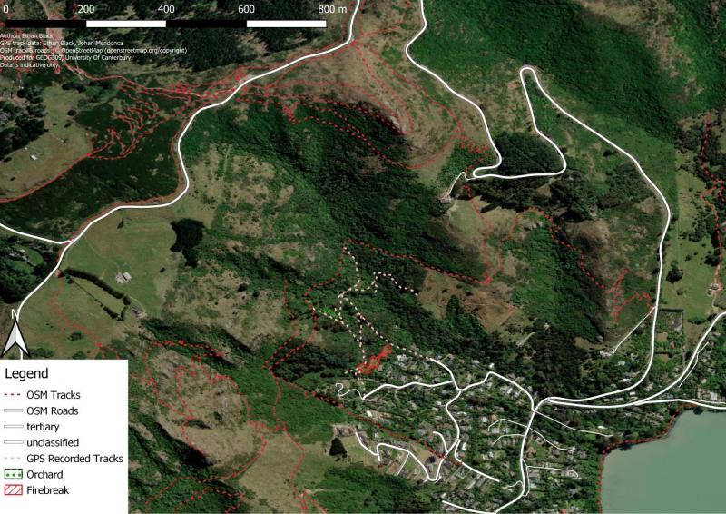 Map including red zone area