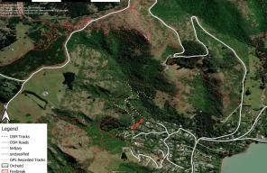 Map including red zone area